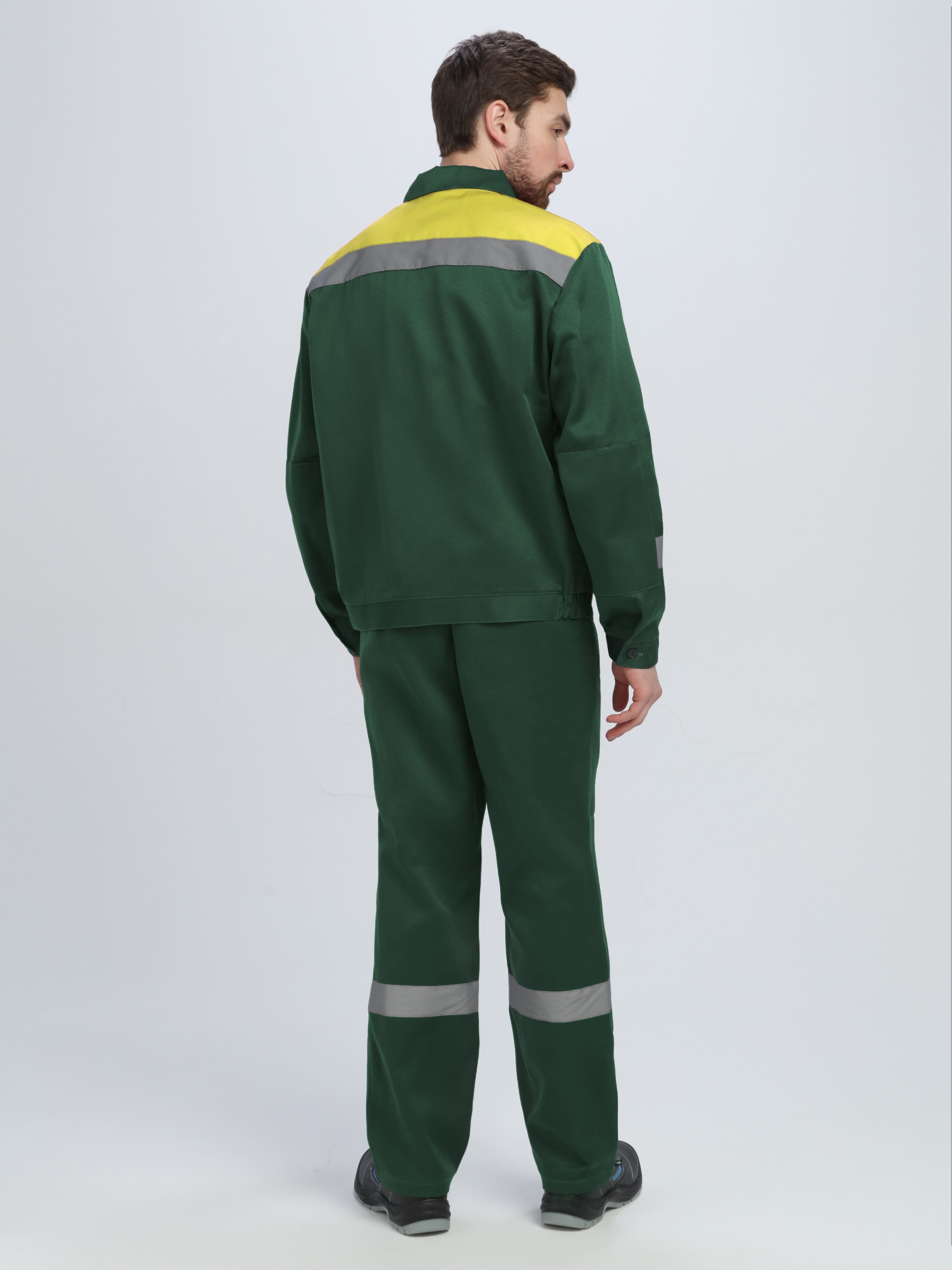 Костюм Лигор-1 СОП (тк.Смесовая,210) брюки, зеленый/желтый - 4