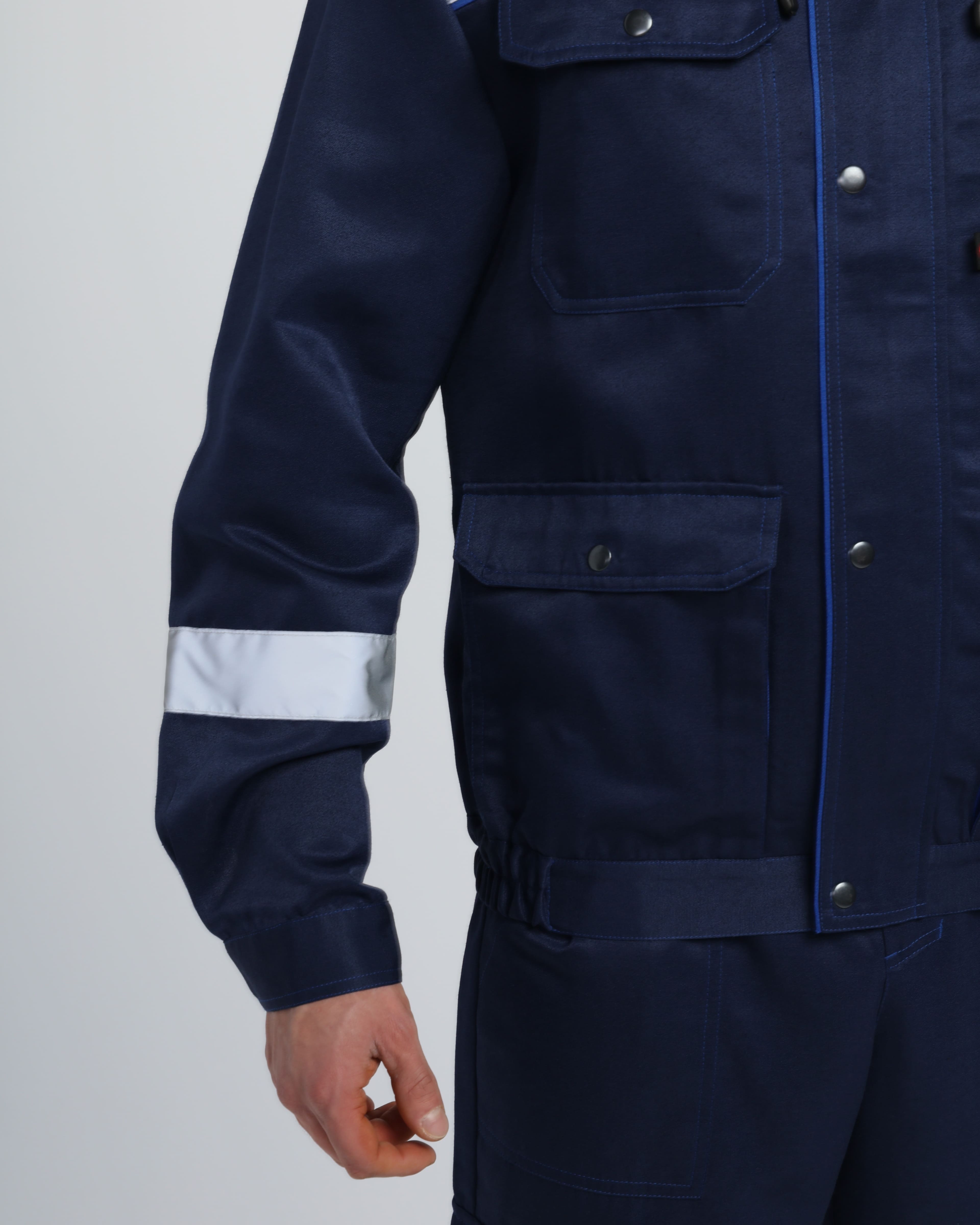 Костюм Нейч-2 СОП с капюшоном (тк.Смесовая,210) п/к, т.синий/васильковый - 10